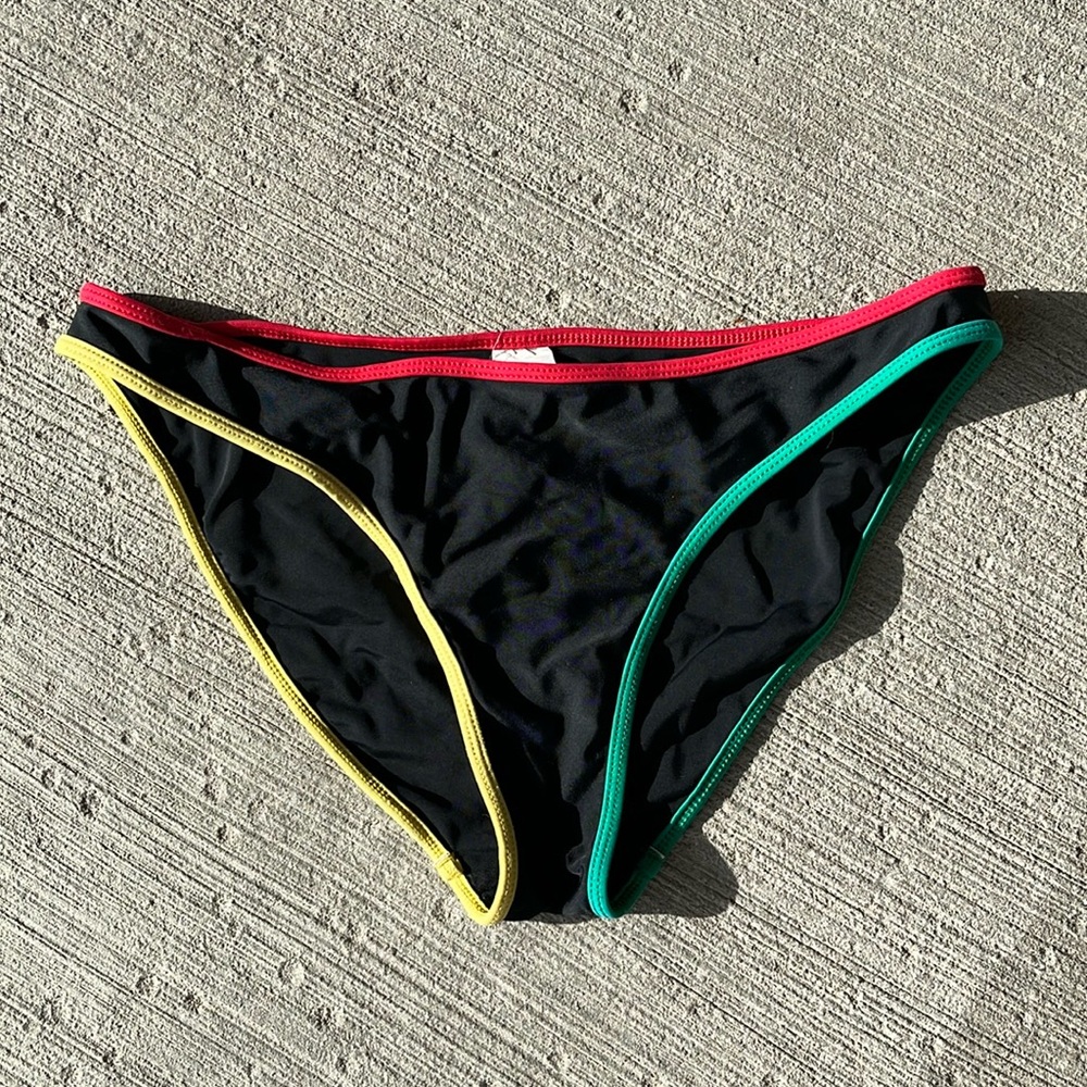 VINTAGE retro color block bikini bottom